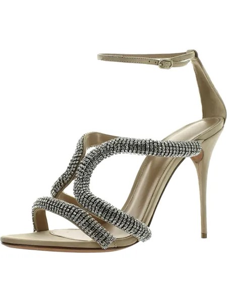 Женские туфли на шпильке с украшением Cleo Crystal Alexandre Birman, цвет Nude
