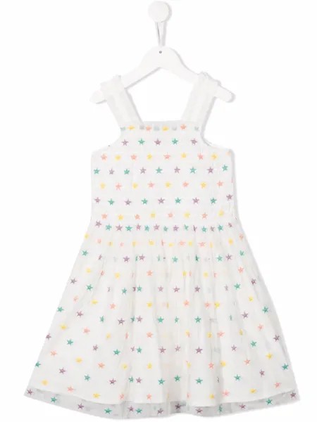 Stella McCartney Kids star-embroidered party dress