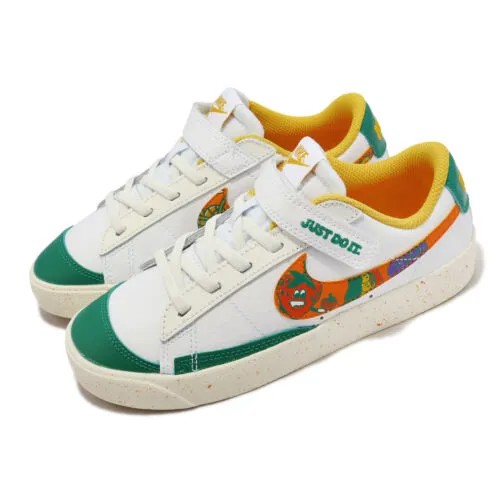 Nike Blazer Low 77 PS Fruity Graphics Белый ремешок Детская повседневная обувь DQ5089-181