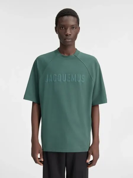 Футболка с логотипом реглан Le Typo Jacquemus, темно-зеленый
