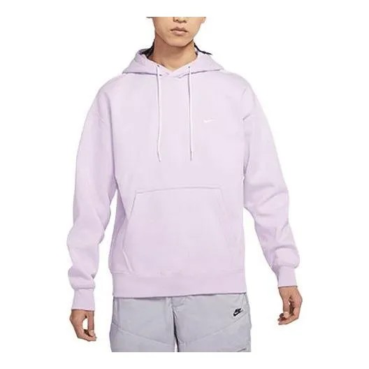 Толстовка Men's Nike Logo Embroidered Solid Color Fleece Lined Casual Purple, фиолетовый