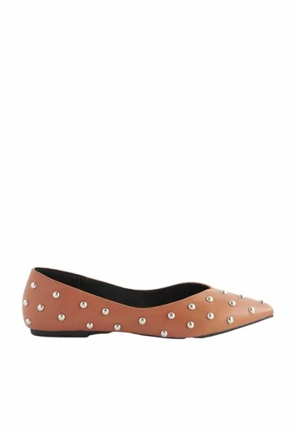 Балетки Forever Comfort Studded Next, цвет camel brown