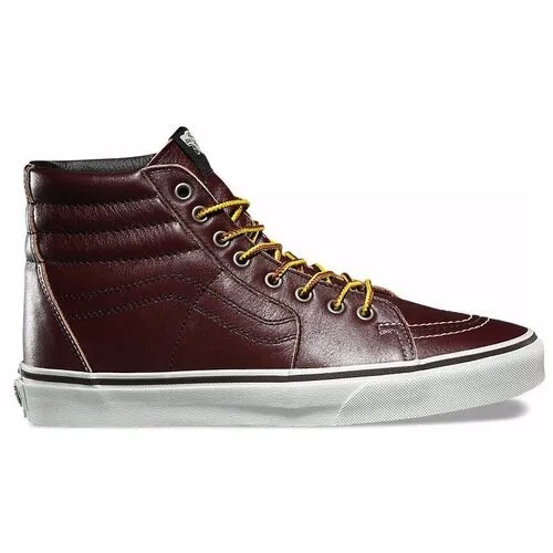 Кожаные кеды Vans SK8-HI GROUNDBRKRS VA38GEOE5 бордовые (35)