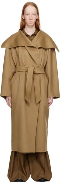 Коричневое пальто Rienza Max Mara