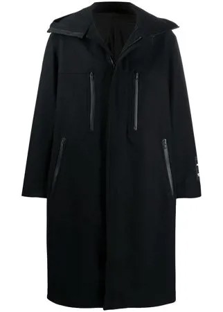 Y-3 длинное пальто CH3 с капюшоном