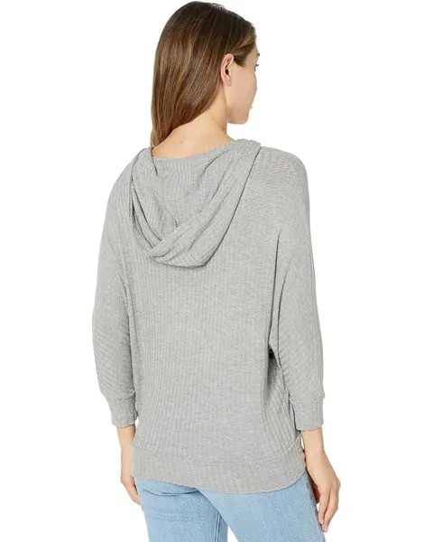 Худи Chaser Thermal 3/4 Sleeve Lace-Up Dolman Hoodie, цвет Heather Grey