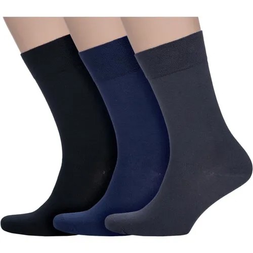 Мужские носки AKOS, 3 пары, классические, размер 29-31, мультиколор
