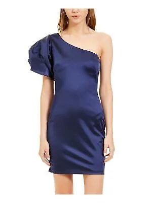 Женское вечернее облегающее платье-пуф BLONDIE с асимметричным вырезом выше колена