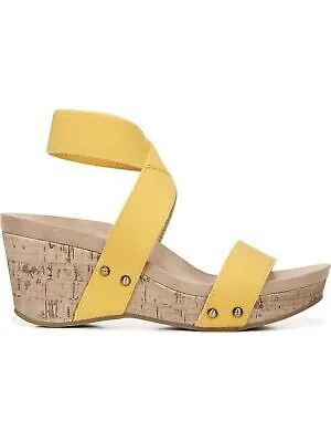 LIFE STRIDE Женские желтые эластичные сандалии с ремешком на каблуке Delta Wedge Slip On 5.5