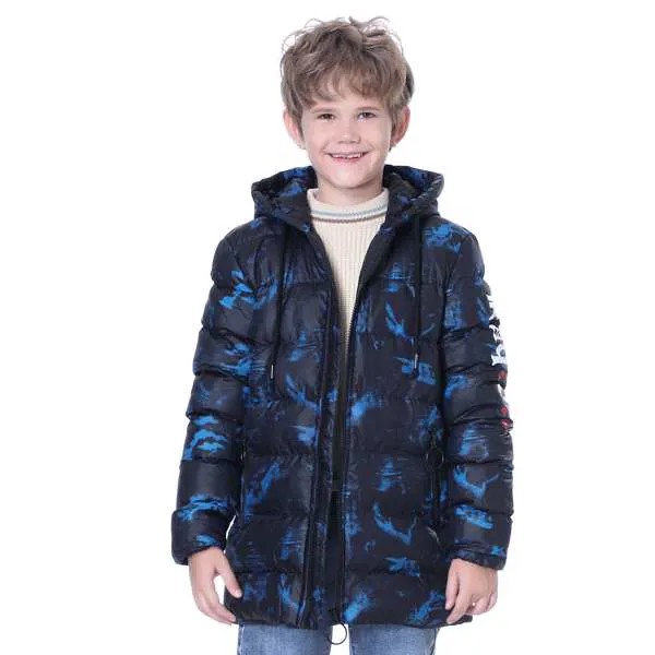 Куртка-пуховик AMUR для мальчиков, зимнее пальто, водонепроницаемая легкая ветрозащитная теплая мягкая камуфляжная верхняя одежда для детей