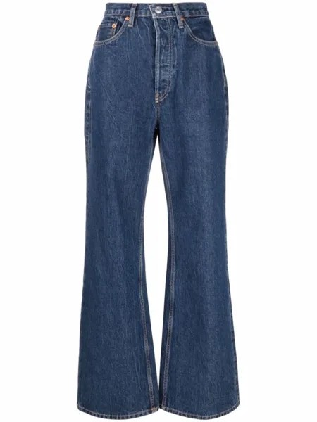 RE/DONE джинсы bootcut с завышенной талией, синий