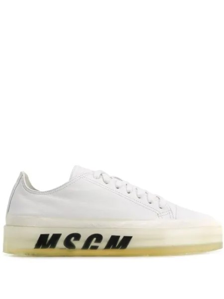 MSGM кроссовки на массивной подошве, белый