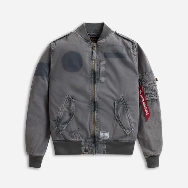 Летная куртка L-2B которую можно порвать и починить Alpha Industries, серый