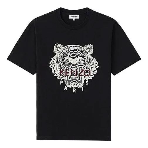 Футболка KENZO MENS Tiger Head Print Short Sleeve Black, черный