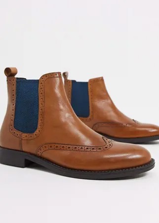 Светло-коричневые кожаные ботинки челси Dune-Коричневый