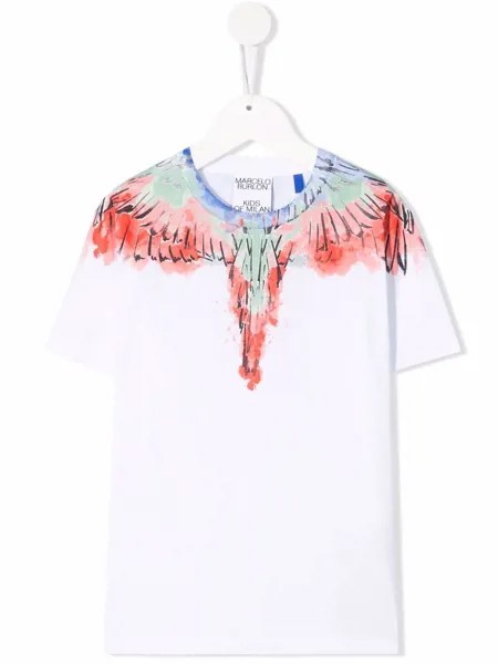 Marcelo Burlon County Of Milan Kids футболка с принтом Wings