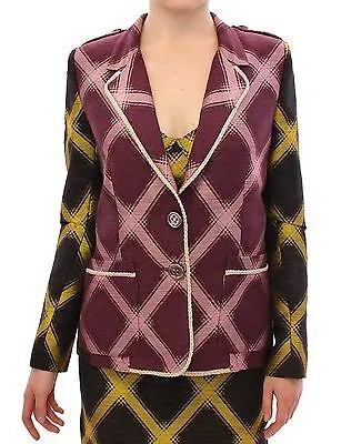 Блейзер House of Holland Фиолетовый желтый пиджак Пальто UK8 / EU34 / US 6 / S Рекомендуемая розничная цена 640 долларов США
