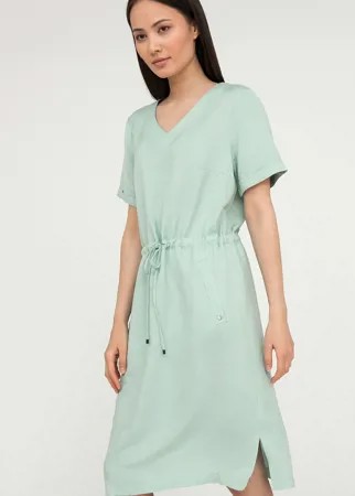 Платье-футболка женское Finn Flare S20-32004 зеленое XS