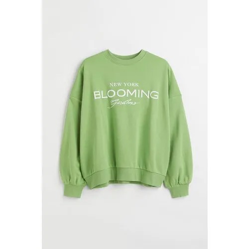 Свитшот H&M, размер 3XL, зеленый
