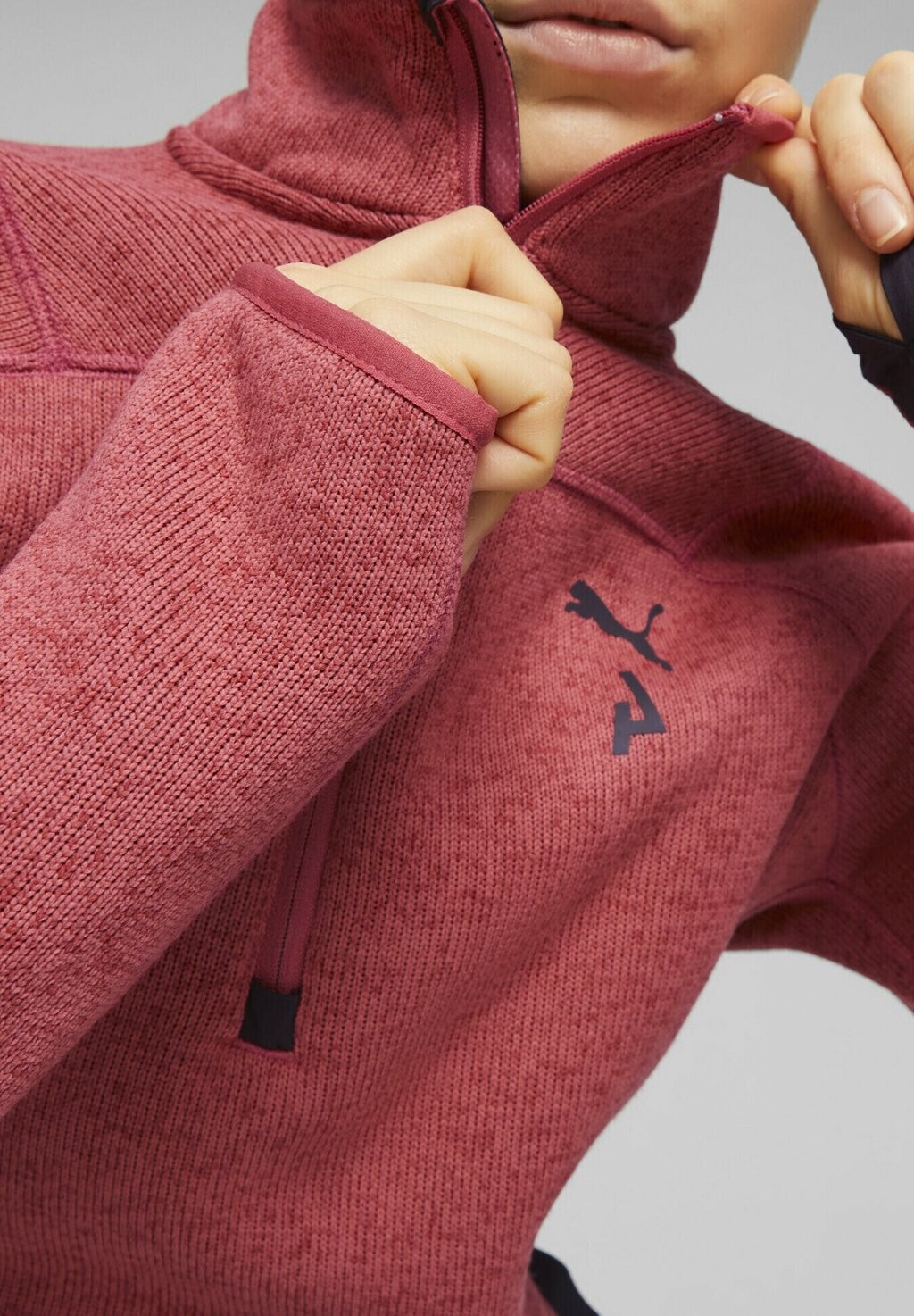 Флисовый свитшот SEASONS Puma, астро-красный вереск
