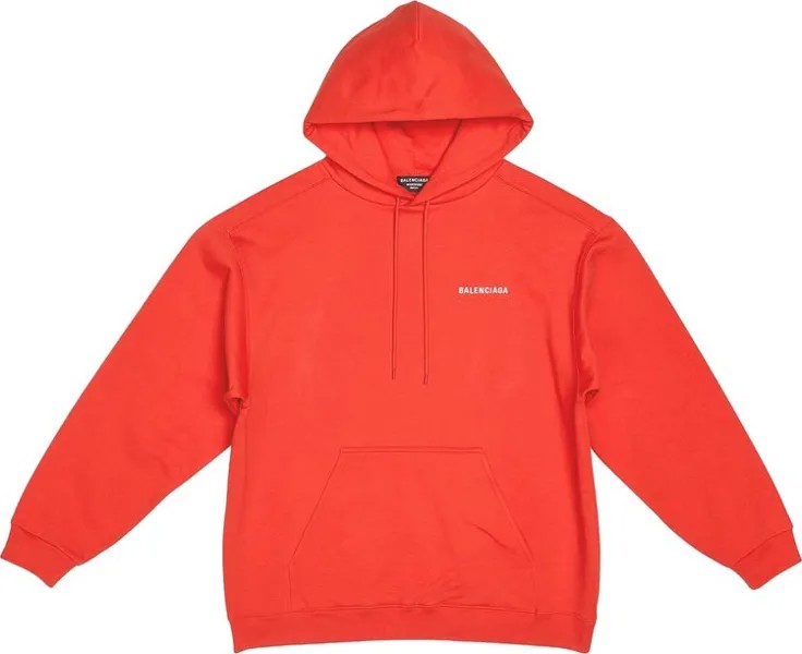 Худи Balenciaga Medium Fit Hoodie 'Bright Red/White', красный