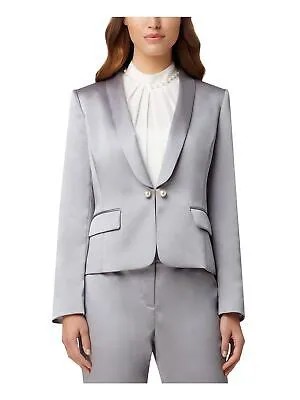 TAHARI Женский серый пиджак с люверсами и пуговицами из бисера 2