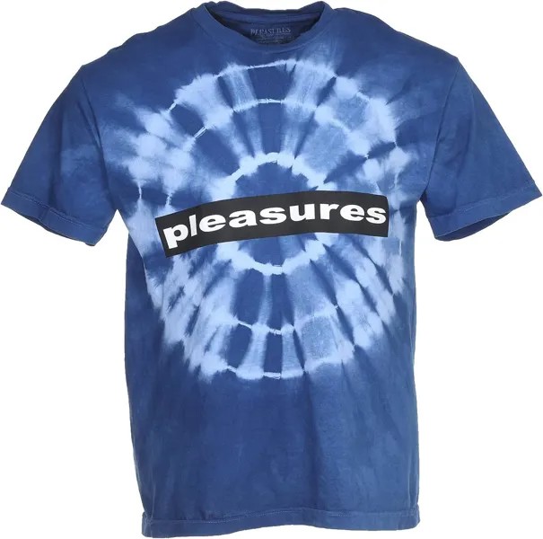 Рубашка тай-дай в стиле сюрреализм Pleasures, синий