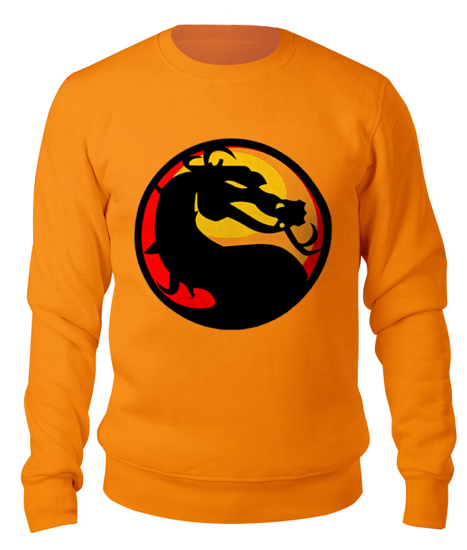 Свитшот унисекс Printio Мортал комбат (mortal kombat ) оранжевый 2XL