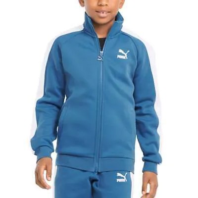 Спортивная куртка Puma Iconic T7 Dk B для мальчиков, синяя повседневная спортивная верхняя одежда 530117-48