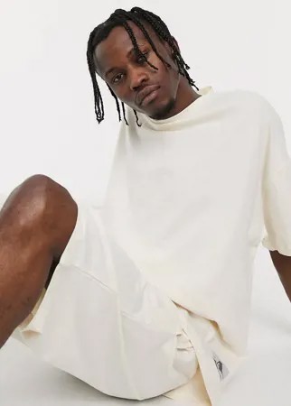 Светло-бежевая пижама для дома с шортами и футболкой ASOS DESIGN Two Mile-Бежевый