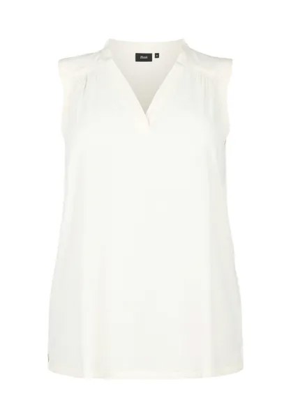 Блуза ÄRMELLOSES MIT FALTENDETAILS Zizzi, цвет Egret
