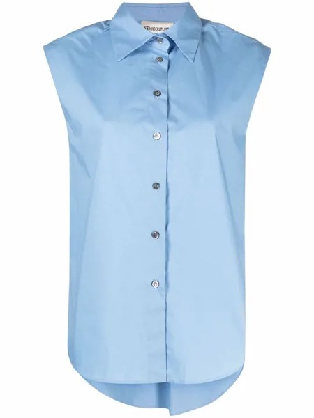 Semicouture sleeveless cotton shirt