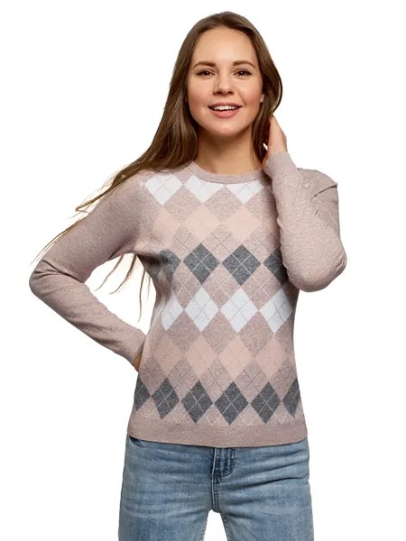 Джемпер женский oodji 63810238-1 бежевый S