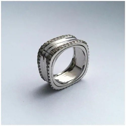 Кольцо помолвочное ( Verba ), циркон, размер 18.5, серебряный
