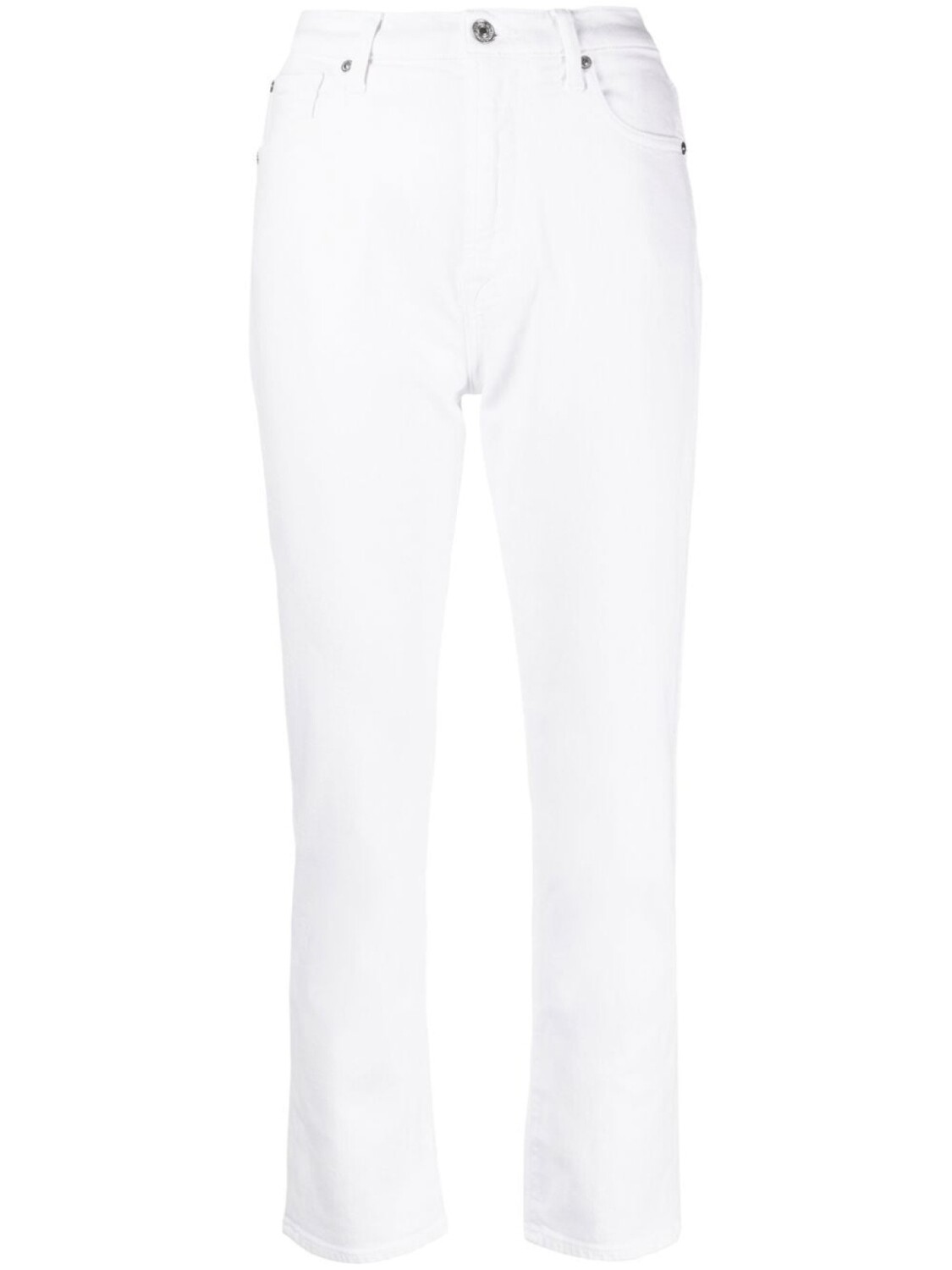 7 For All Mankind укороченные джинсы узкого кроя, белый