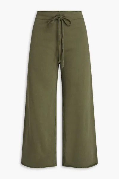 Спортивные брюки из французской хлопковой махры Nili Lotan, армейский зеленый