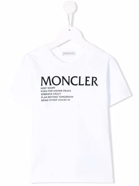 Moncler Enfant футболка с логотипом