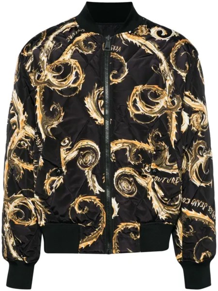 Versace Jeans Couture двусторонний дутый бомбер, черный