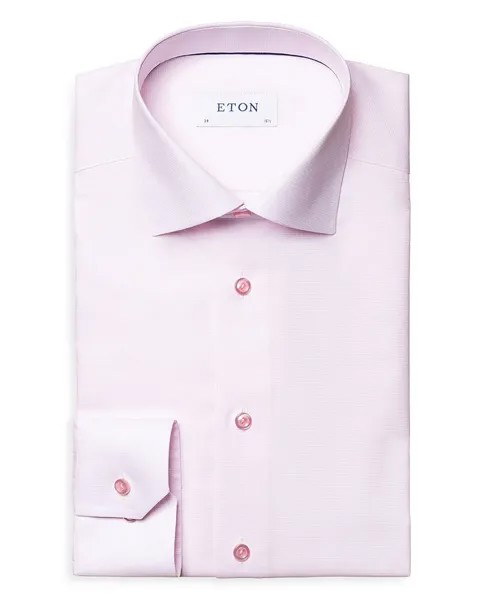 Фактурная однотонная рубашка современного кроя Eton
