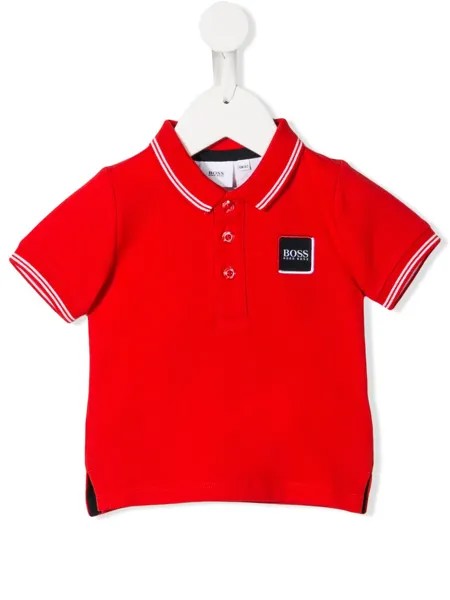 BOSS Kidswear рубашка-поло с вышитым логотипом