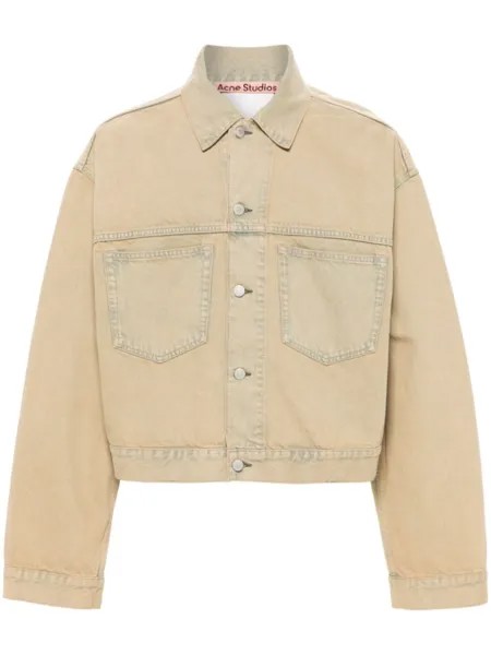 Acne Studios джинсовая куртка с накладными карманами, нейтральный цвет