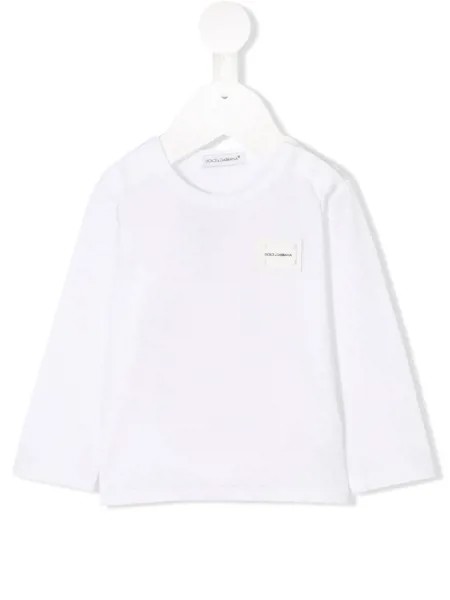 Dolce & Gabbana Kids logo plaque long sleeve top