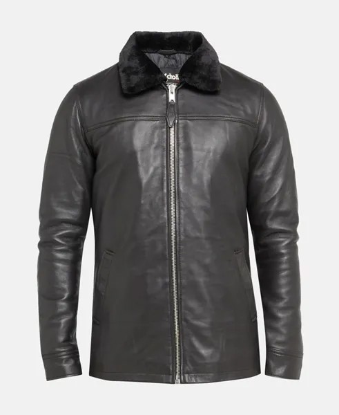 Куртка из кожи ягненка Schott NYC, черный