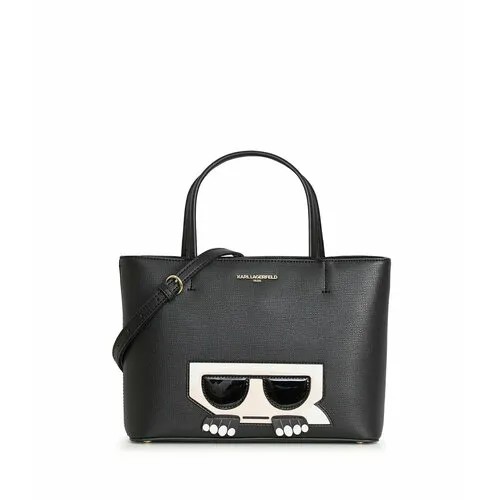 Сумка  тоут Karl Lagerfeld 104949 повседневная, внутренний карман, регулируемый ремень, черный