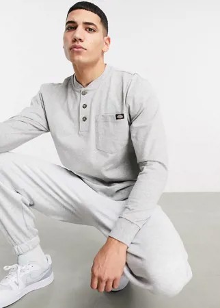 Серый лонгслив Dickies Henley