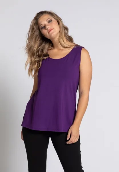 Топ BASIC ROUND NECKLINE Ulla Popken, крапчатый светло-розовый