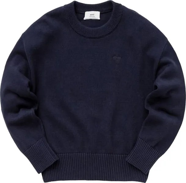 Свитер Ami Crewneck Sweater 'Nautic Blue', синий