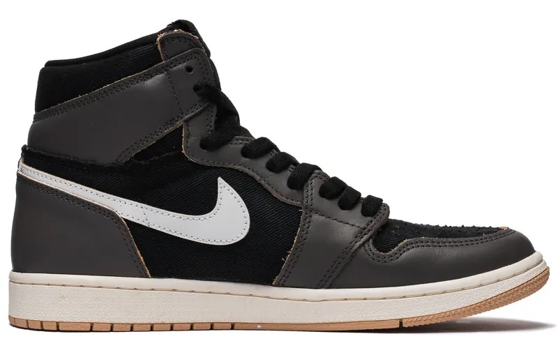 Кроссовки Air Jordan 1 Vintage Basketball Shoes Unisex High-top Black, коричневый