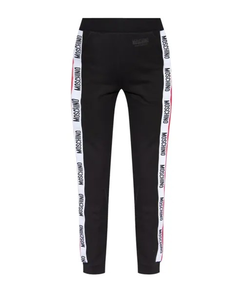 Спортивные штаны с полосками по бокам Moschino, черный