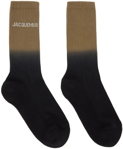 Коричнево-черные носки Le Papier 'Les Chaussettes Moisson' Jacquemus